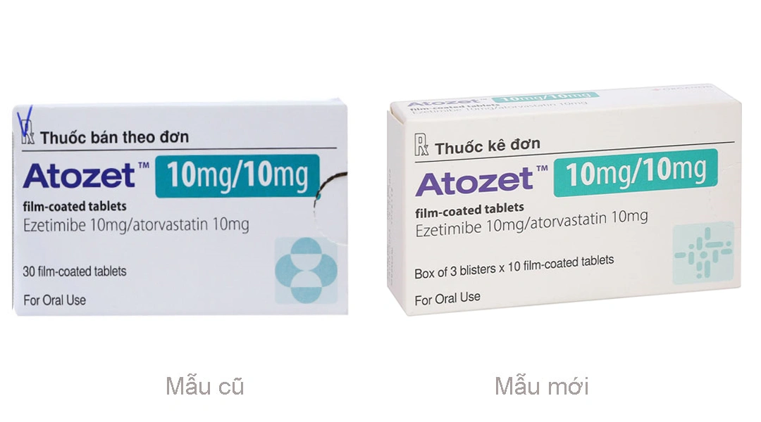 Atozet 10mg/10mg phòng ngừa các bệnh tim mạch (3 vỉ x 10 viên) - 