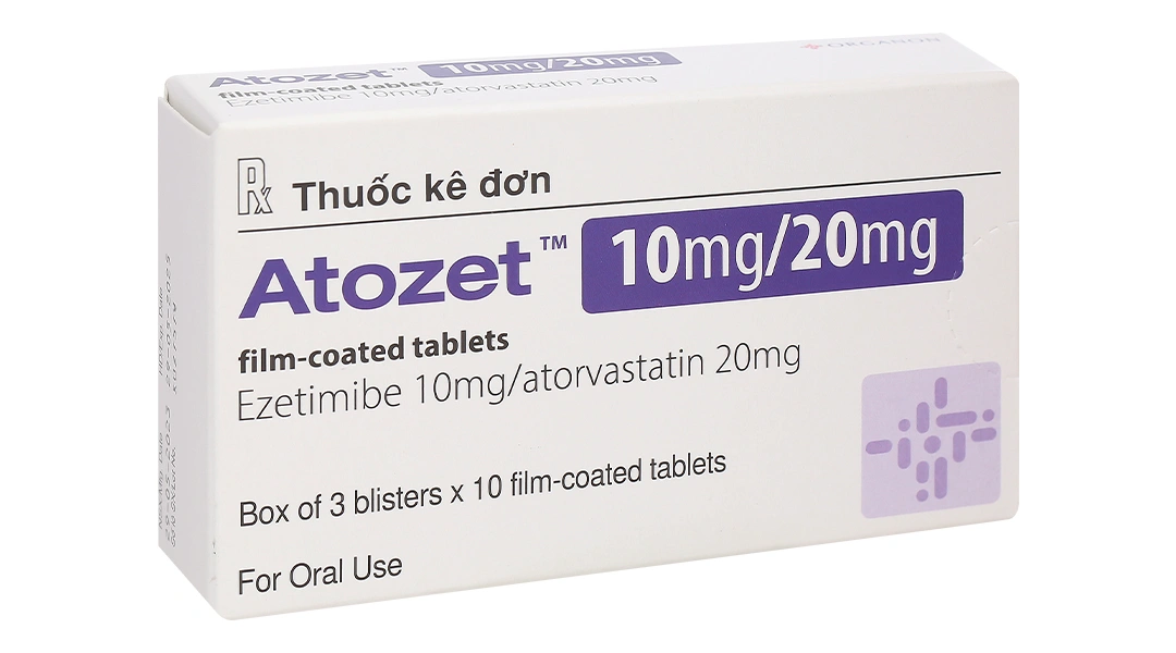 Atozet 10mg/20mg phòng ngừa các bệnh tim mạch (3 vỉ x 10 viên) - 1