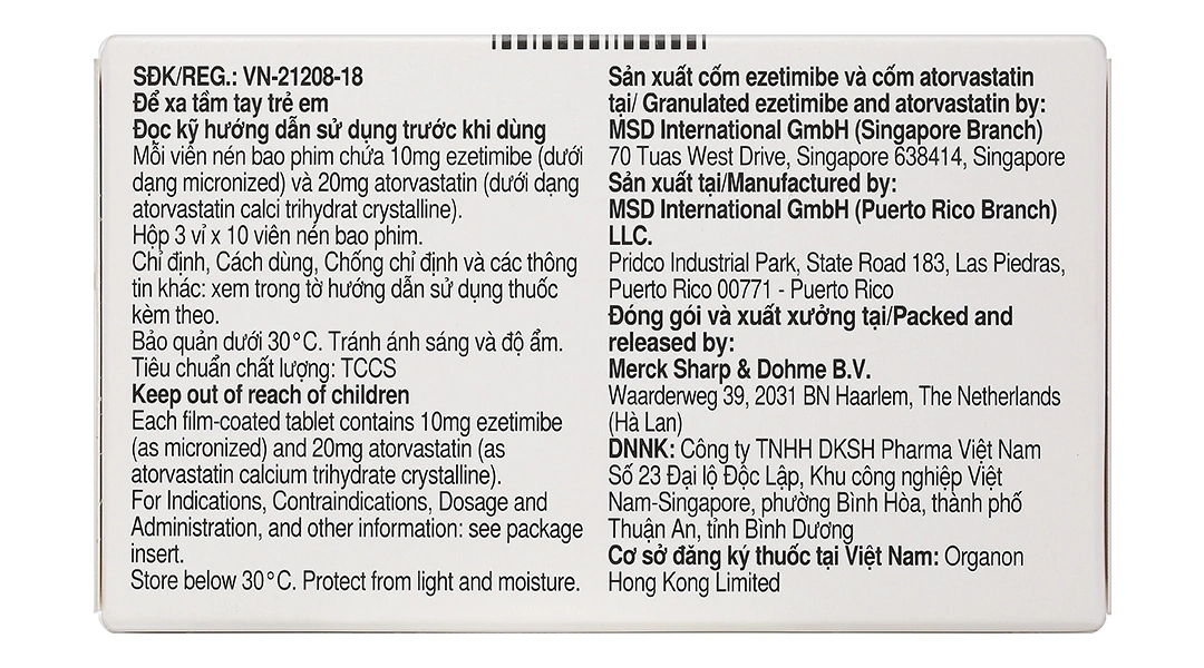 Atozet 10mg/20mg phòng ngừa các bệnh tim mạch (3 vỉ x 10 viên) - 2