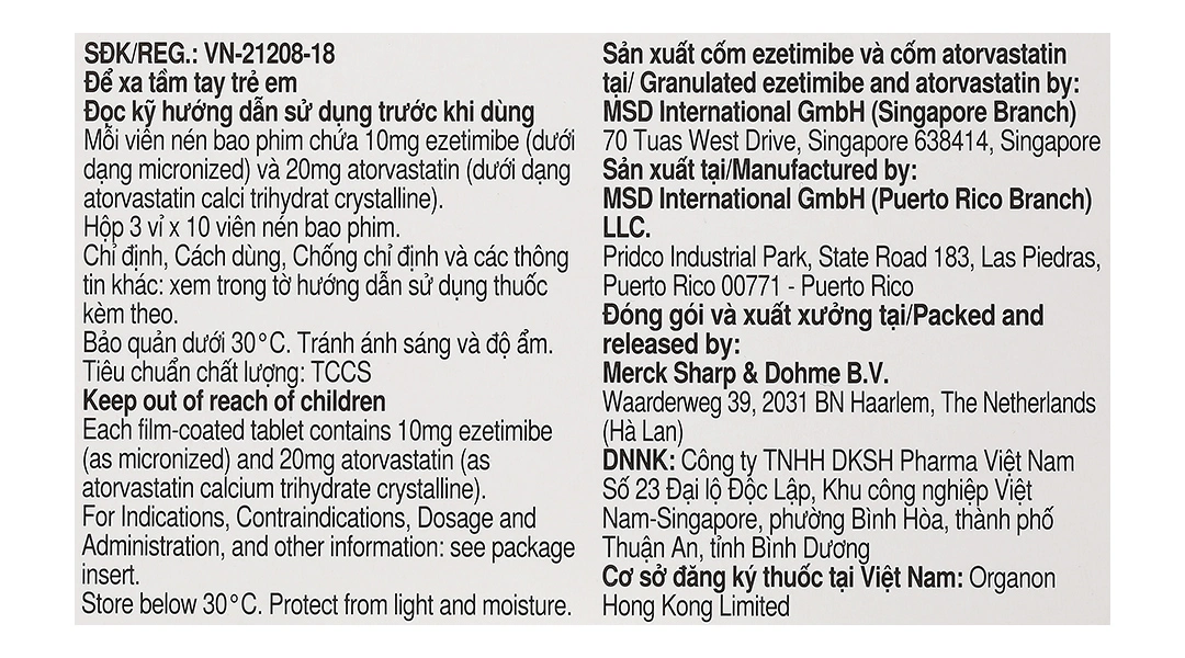 Atozet 10mg/20mg phòng ngừa các bệnh tim mạch (3 vỉ x 10 viên) - 5