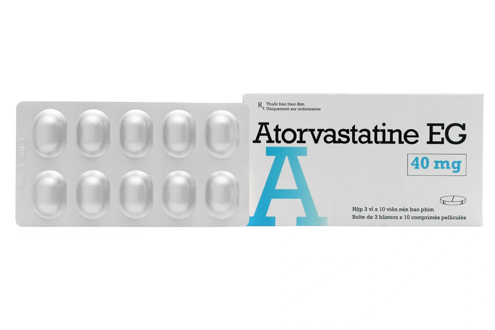 Atorvastatine EG 40mg trị rối loạn lipid máu (3 vỉ x 10 viên) - 1