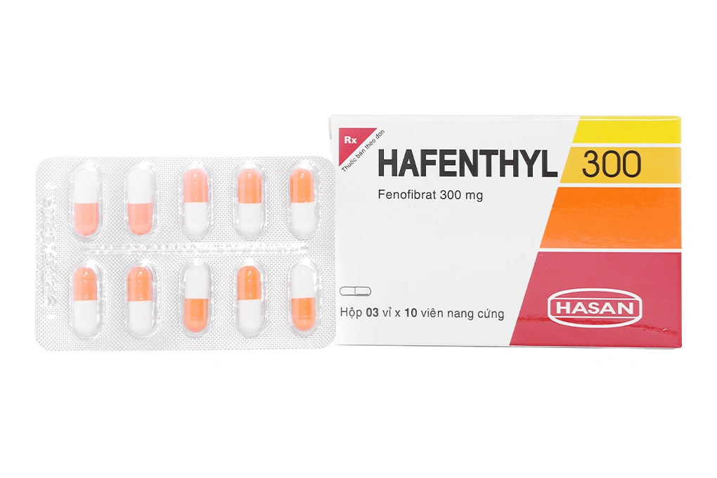 Hafenthyl 300 trị rối loạn lipoprotein huyết (3 vỉ x 10 viên) - 