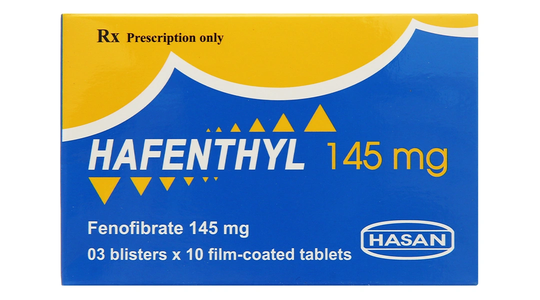 Hafenthyl 145mg trị rối loại lipoprotein máu (3 vỉ x 10 viên) - 1