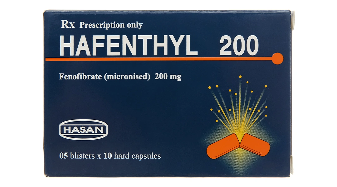 Hafenthyl 200 trị tăng triglycerid máu (5 vỉ x 10 viên) - 1