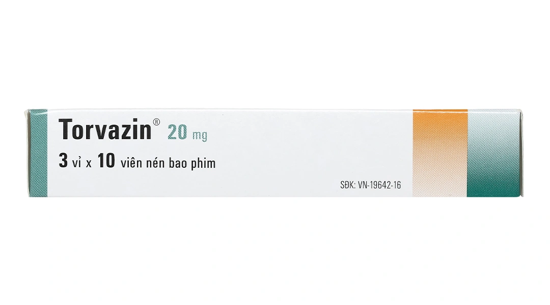 Torvazin 20mg trị rối loạn lipid máu (3 vỉ x 10 viên) - 3