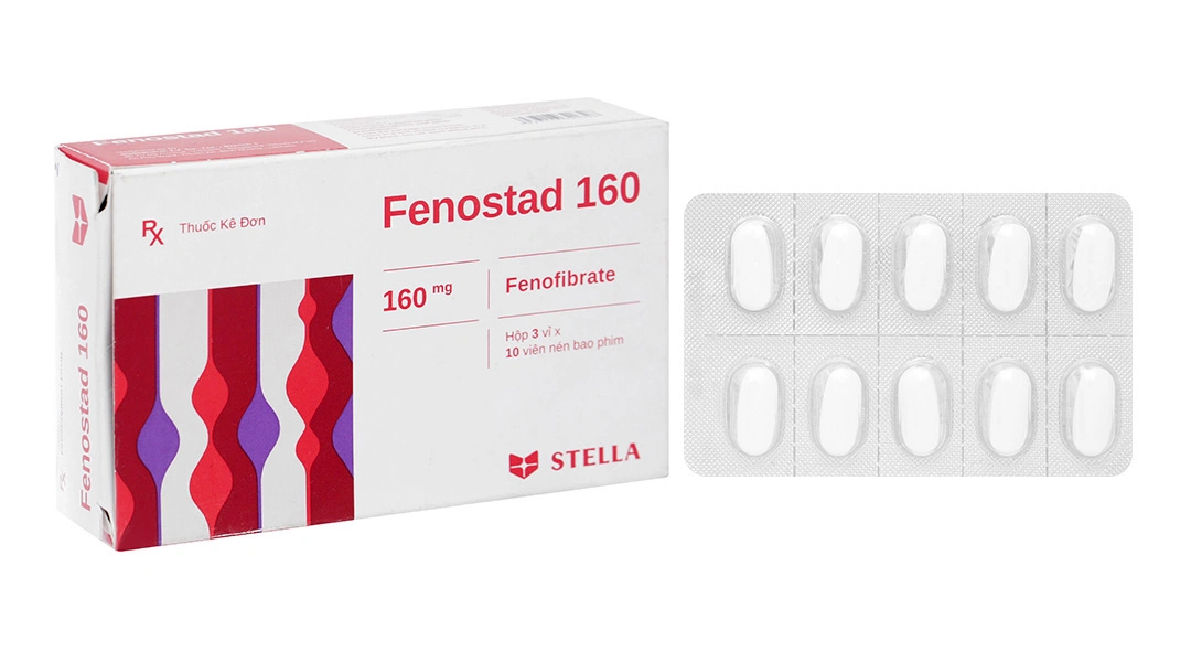 Fenostad 160 trị rối loạn mỡ máu (3 vỉ x 10 viên) - 