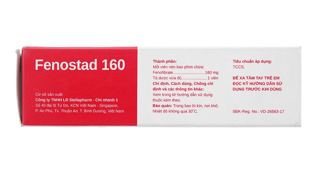 Fenostad 160 trị rối loạn mỡ máu (3 vỉ x 10 viên) - 2