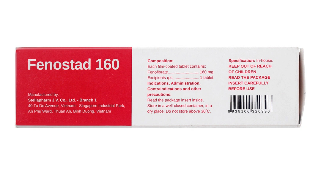 Fenostad 160 trị rối loạn mỡ máu (3 vỉ x 10 viên) - 3