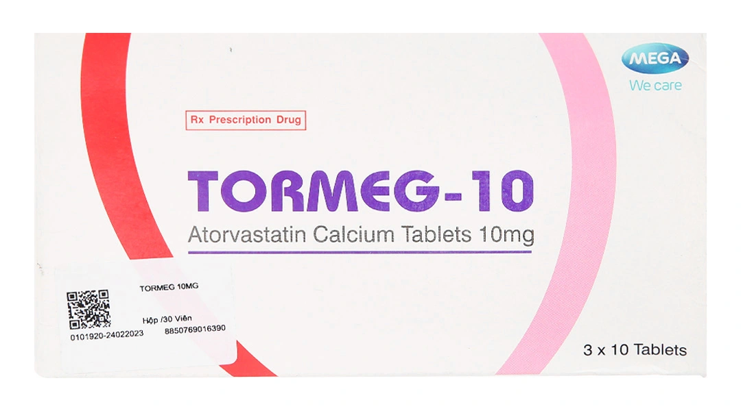 Tormeg-10 trị rối loạn mỡ máu (3 vỉ x 10 viên) - 1