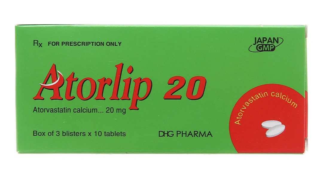 Atorlip 20mg trị rối loạn mỡ máu (3 vỉ x 10 viên) - 1