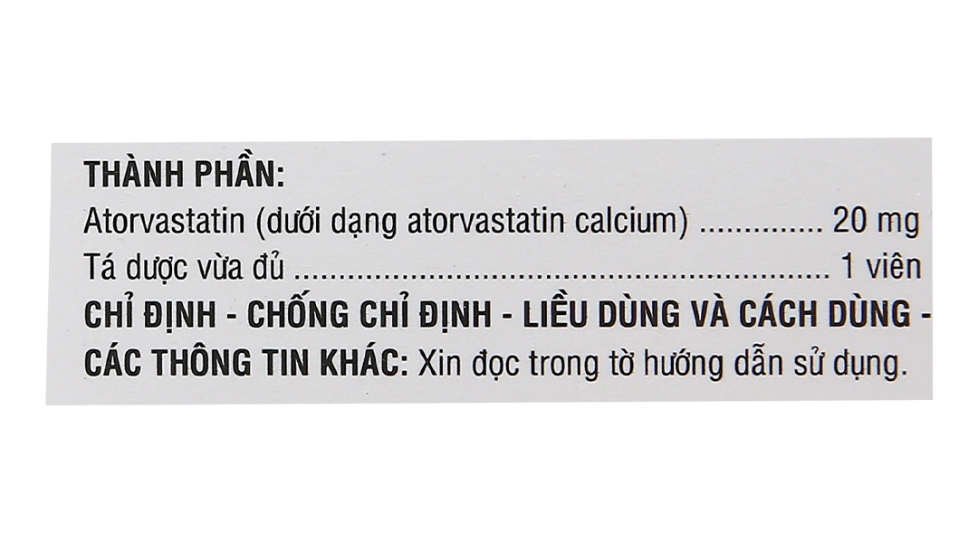 Lipvar 20 trị rối loạn lipid máu (3 vỉ x 10 viên) - 4