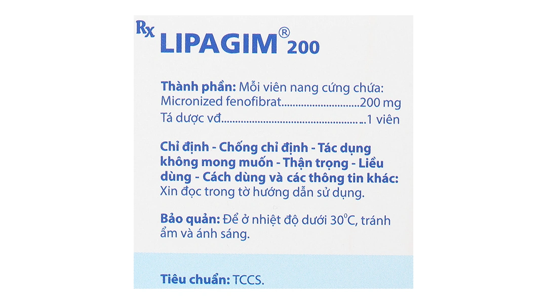 Lipagim 200 trị tăng mỡ máu như tăng Triglycerid, tăng Lipid hỗn hợp (3 vỉ x 10 viên) - 4