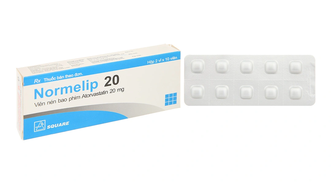Normelip 20mg điều trị tăng cholesterol huyết (2 vỉ x 10 viên) - 