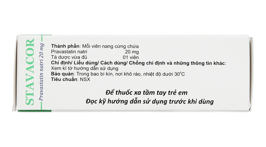 Stavacor 20mg trị tăng cholesterol máu, rối loạn mỡ máu hỗn hợp (3 vỉ x 10 viên) - 2