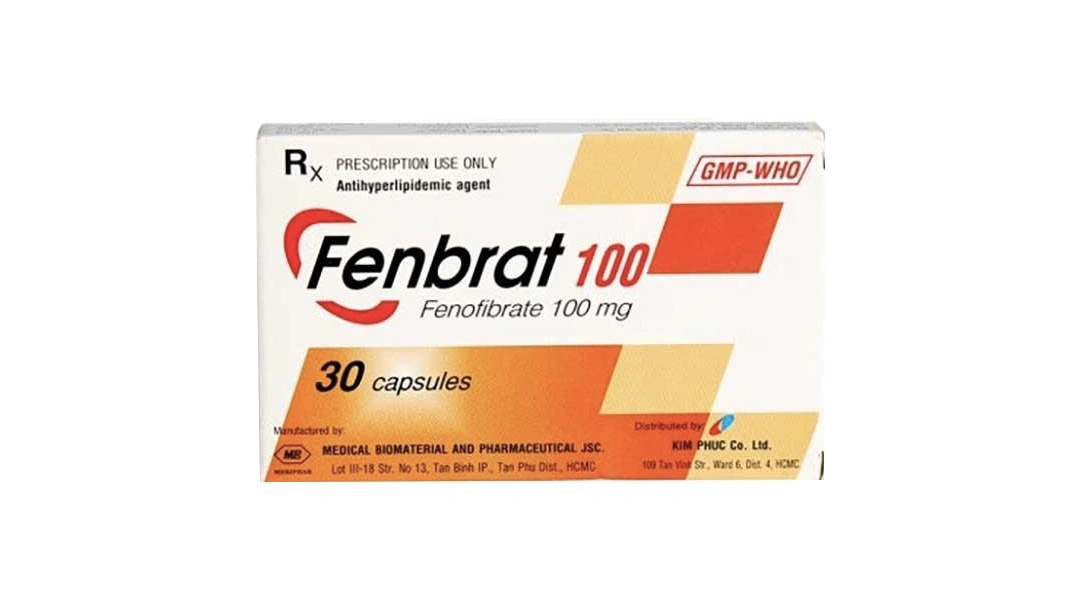 Fenbrat 100 trị tăng mỡ máu (3 vỉ x 10 viên) - 