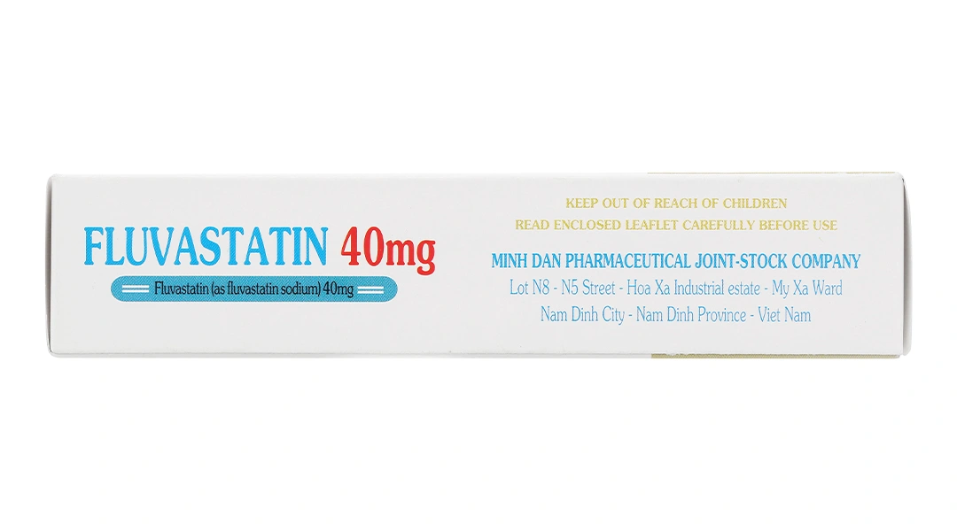 Fluvastatin MD Pharco 40mg trị rối loạn mỡ máu (3 vỉ x 10 viên) - 2