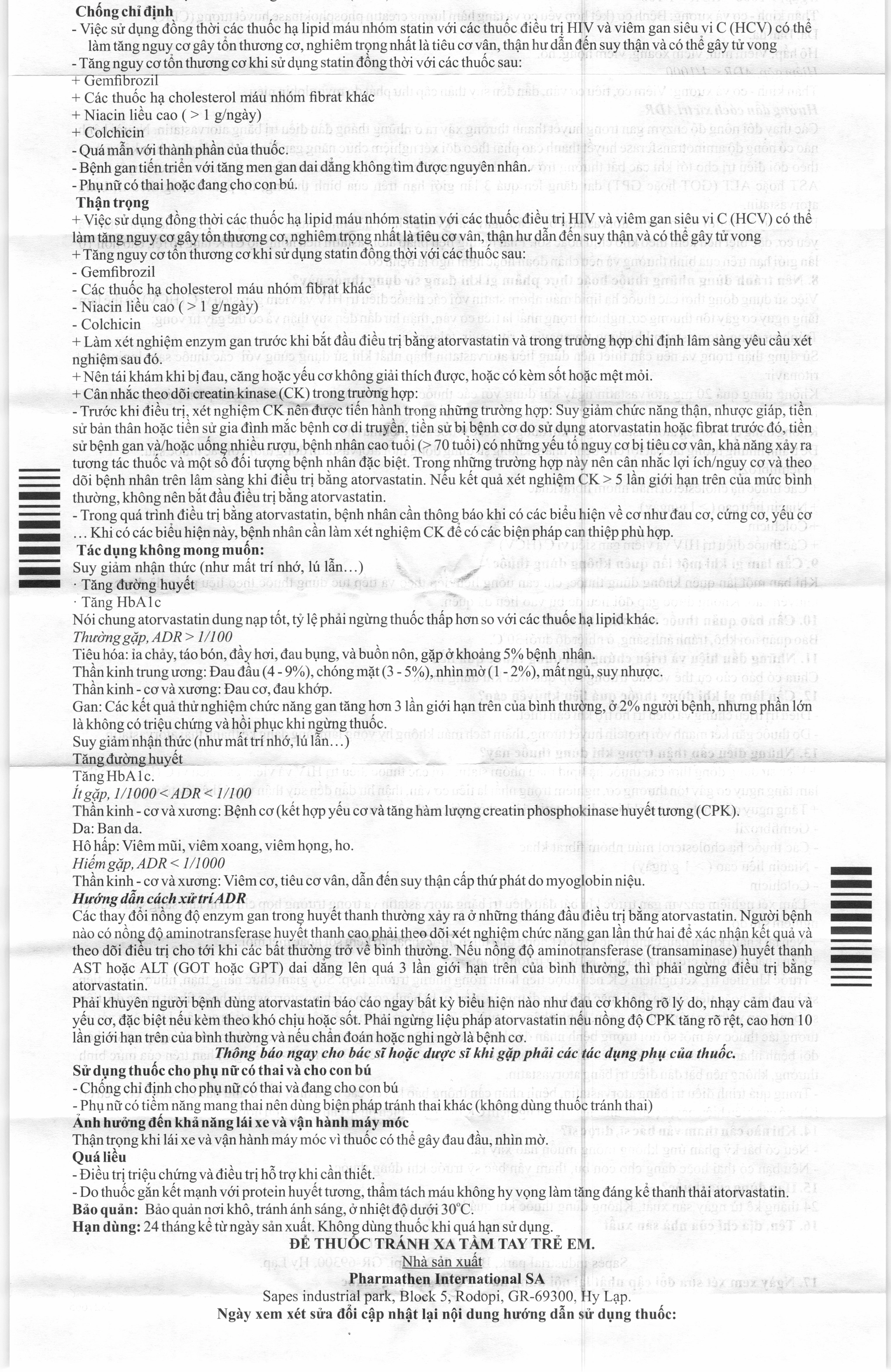 Zentocor 40mg trị rối loạn mỡ máu (3 vỉ x 10 viên) - 5