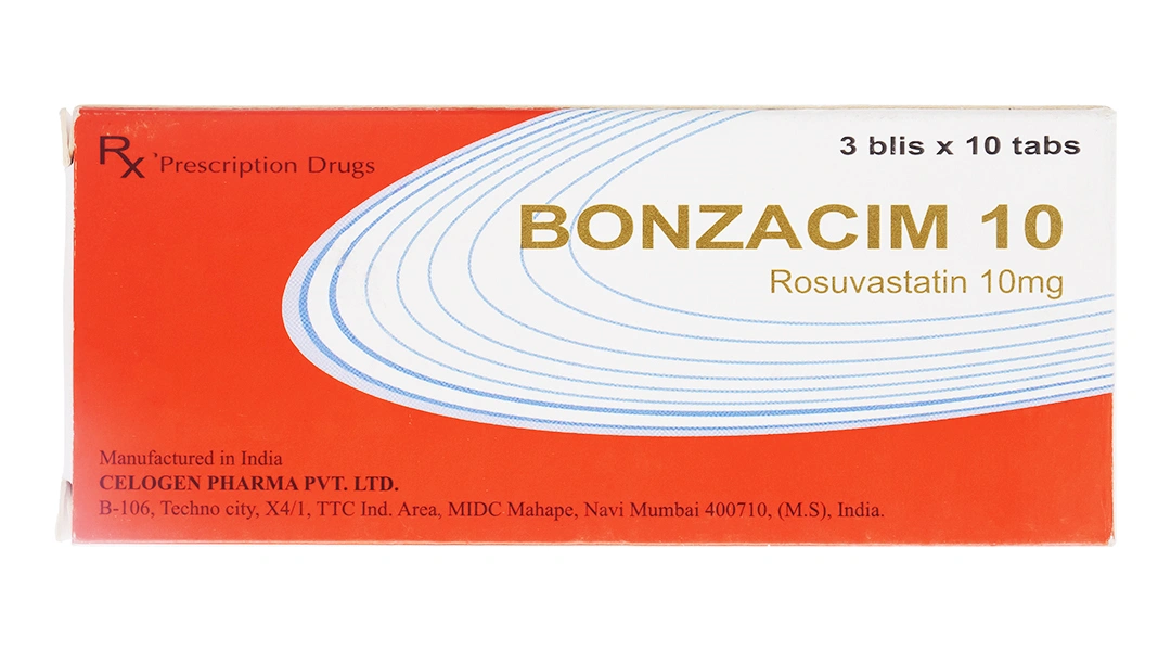Bonzacim 10 làm giảm cholesterol toàn phần (3 vỉ x 10 viên) - 1