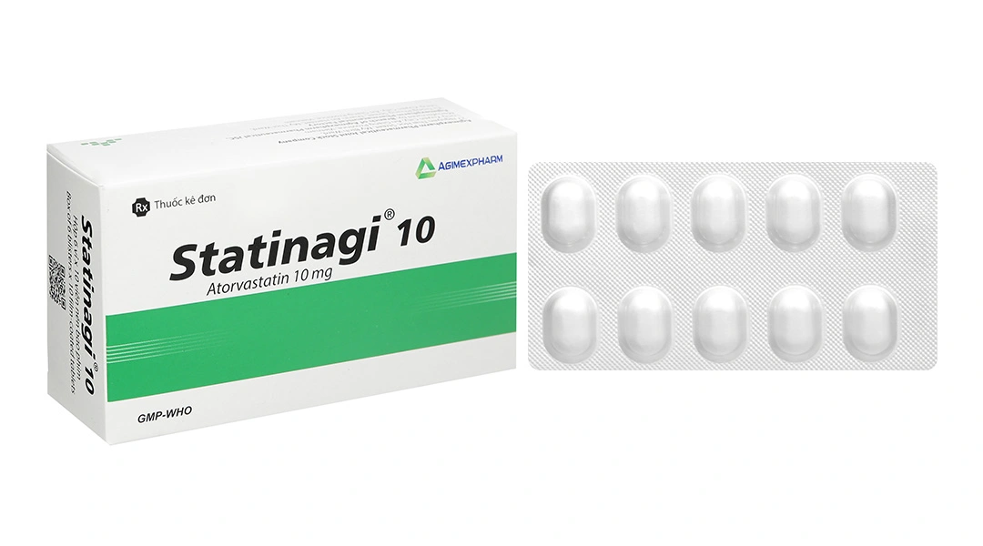 Statinagi 10 trị rối loạn mỡ máu (6 vỉ x 10 viên) - 