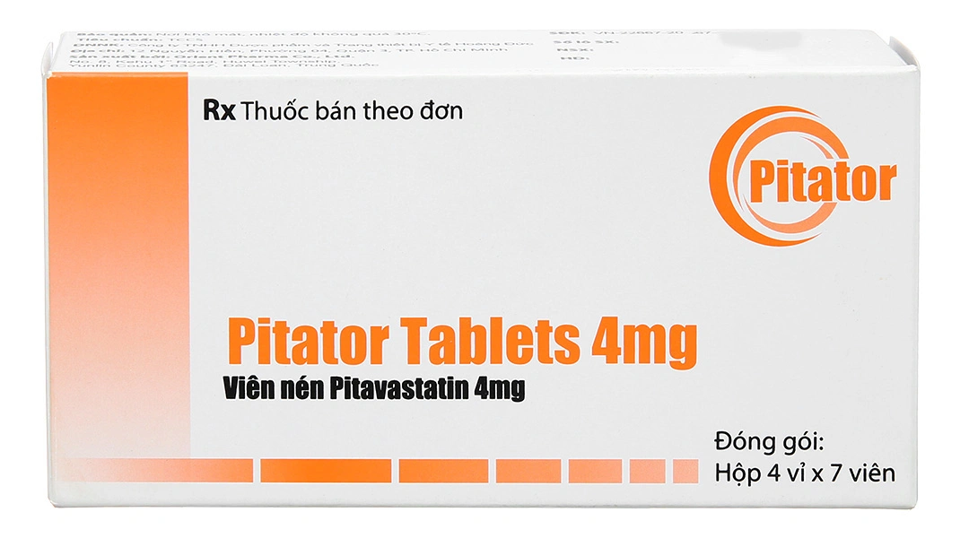 Pitator Tablets 4mg trị rối loạn mỡ máu (4 vỉ x 7 viên) - 1