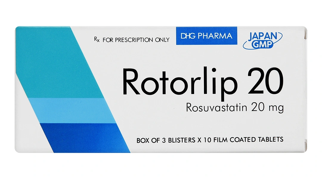 Rotorlip 20 trị rối loạn mỡ máu (3 vỉ x 10 viên) - 1