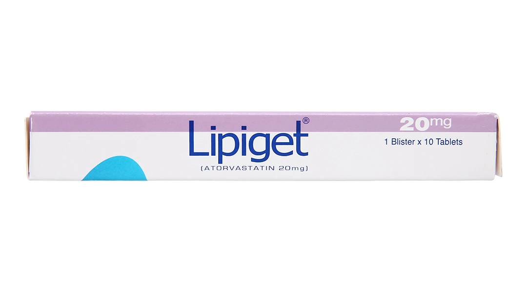 Lipiget 20mg giúp làm giảm cholesterol toàn phần (1 vỉ x 10 viên) - 2