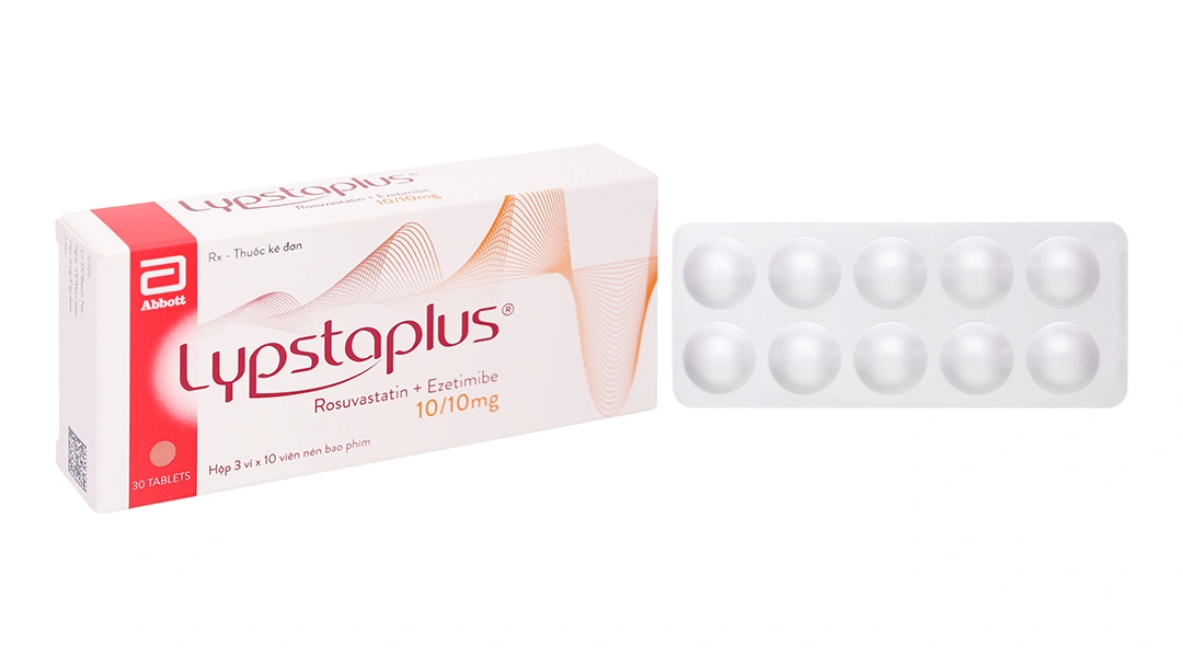 Lypstaplus 10/10mg điều trị tăng cholesterol máu nguyên phát (3 vỉ x 10 viên) - 