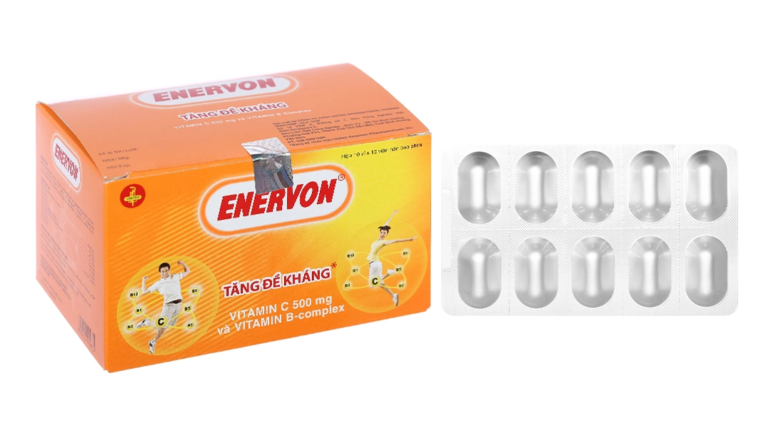 Enervon bổ sung vitamin nhóm B và vitamin C (10 vỉ x 10 viên) - 