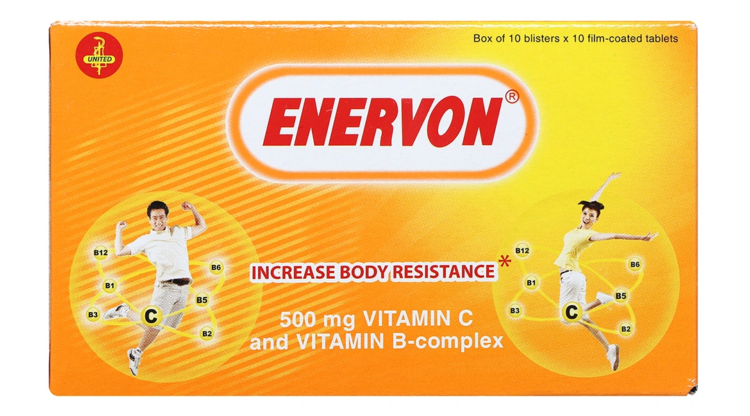 Enervon bổ sung vitamin nhóm B và vitamin C (10 vỉ x 10 viên) - 1