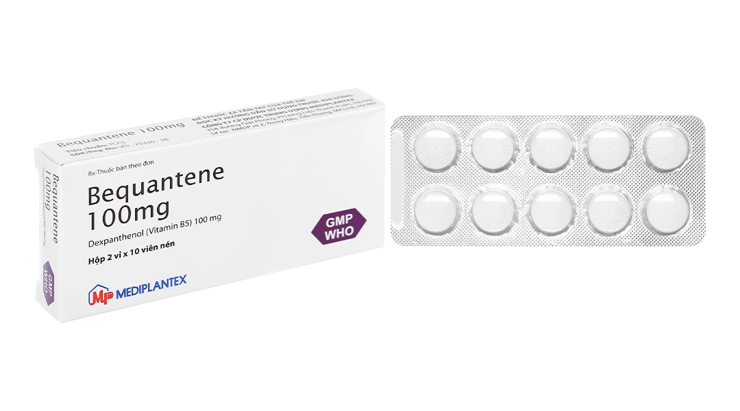 Bequantene 100mg trị rụng tóc lan tỏa (2 vỉ x 10 viên) - 
