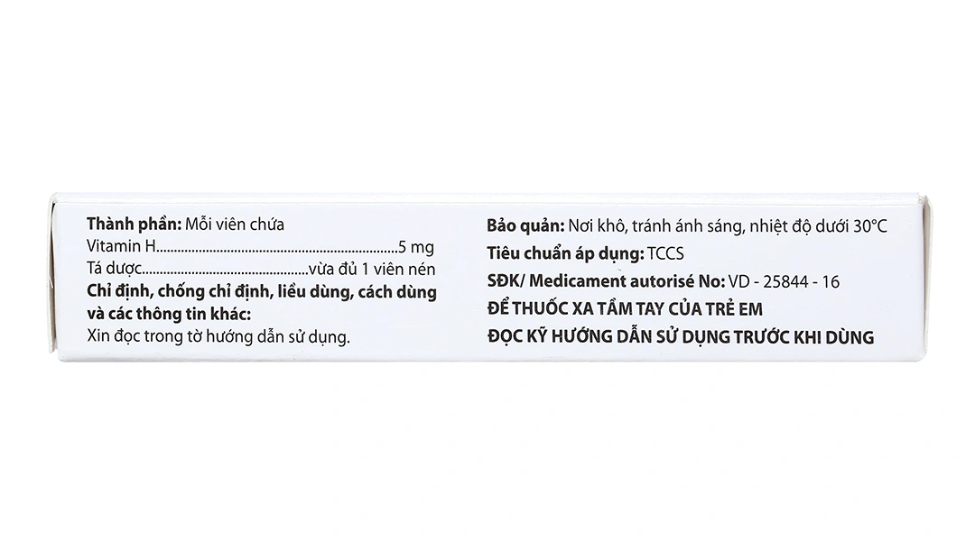Biotin 5mg Mediplantex hỗ trợ trị viêm da, rụng tóc (2 vỉ x 10 viên) - 2