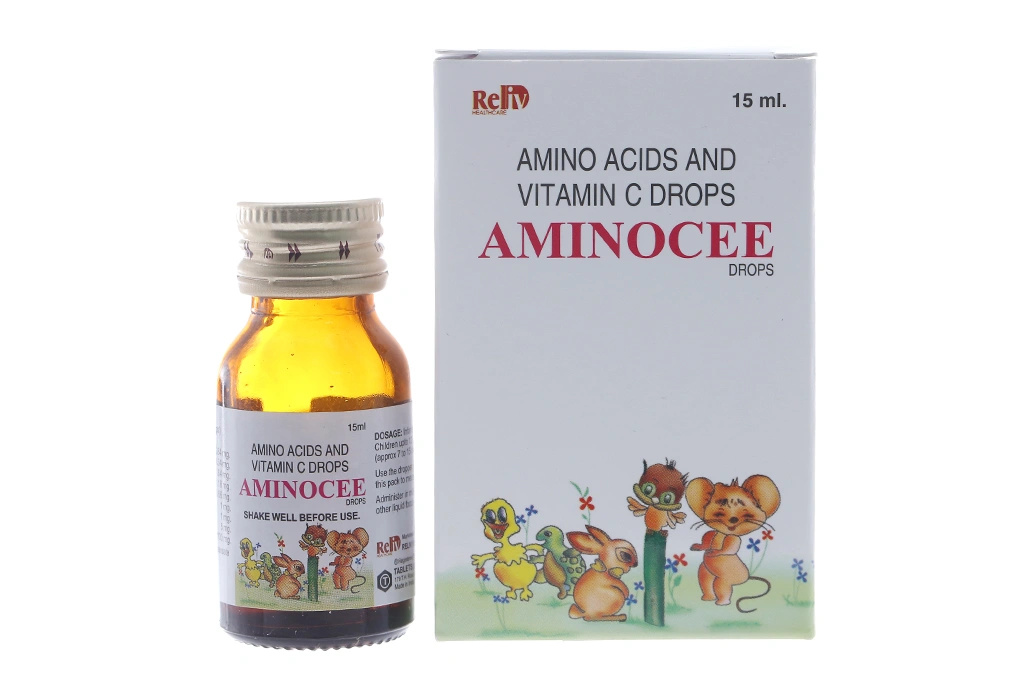 Thuốc uống nhỏ giọt Aminocee bổ sung dưỡng chất cho bé (1 chai x 15ml) - 