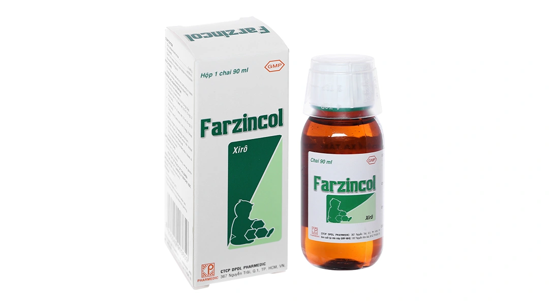 Siro Farzincol phòng và trị thiếu kẽm trong suy dinh dưỡng, tiêu chảy chai 90ml - 1