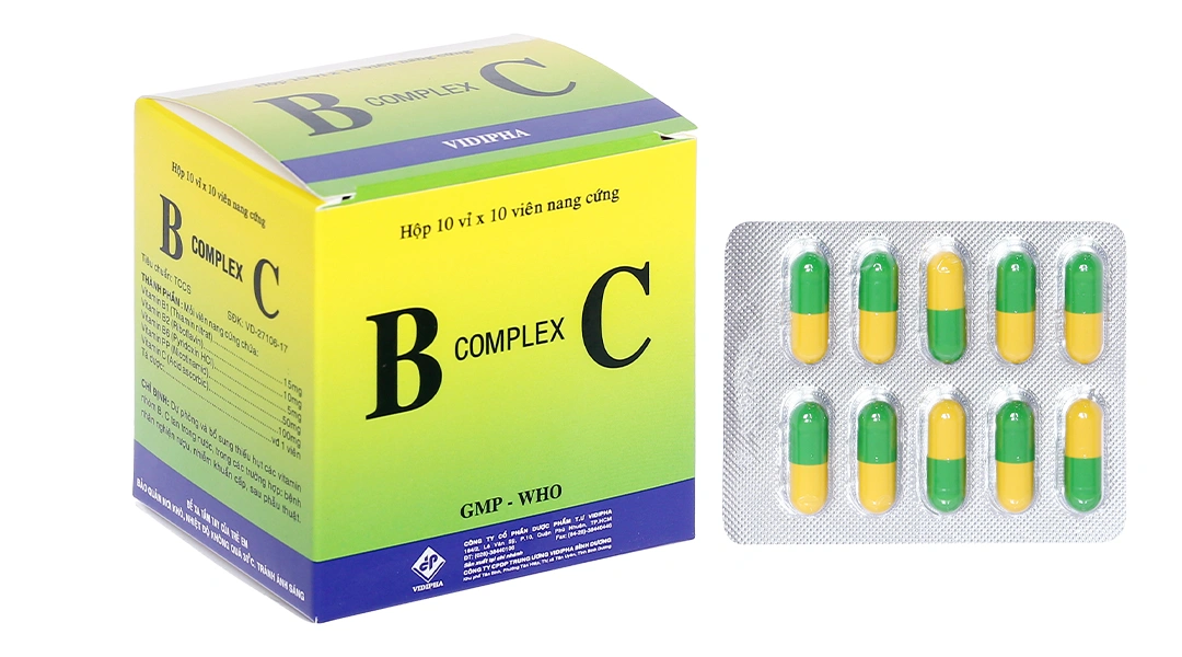 B Complex C bổ sung vitamin nhóm B và vitamin C (10 vỉ x 10 viên) - 
