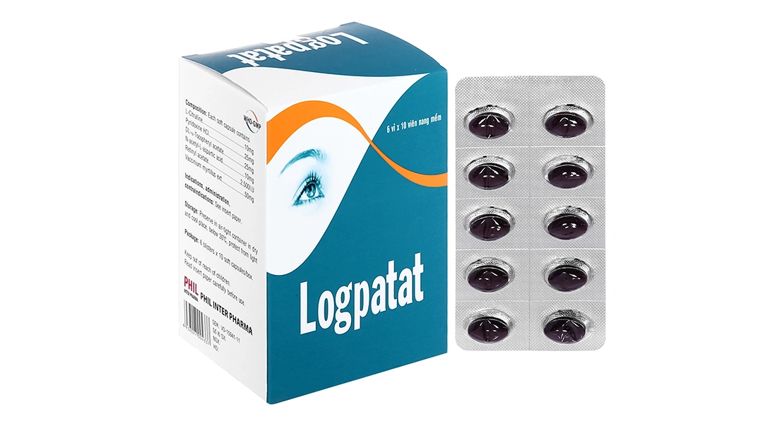 Logpatat trị các bệnh về mắt, suy giảm thị lực (6 vỉ x 10 viên) - 