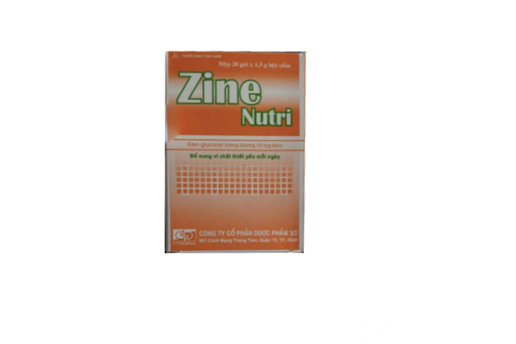 Bột cốm Zine Nutri bổ sung kẽm, trị rối loạn tiêu hóa (20 gói x 1.5g) - 