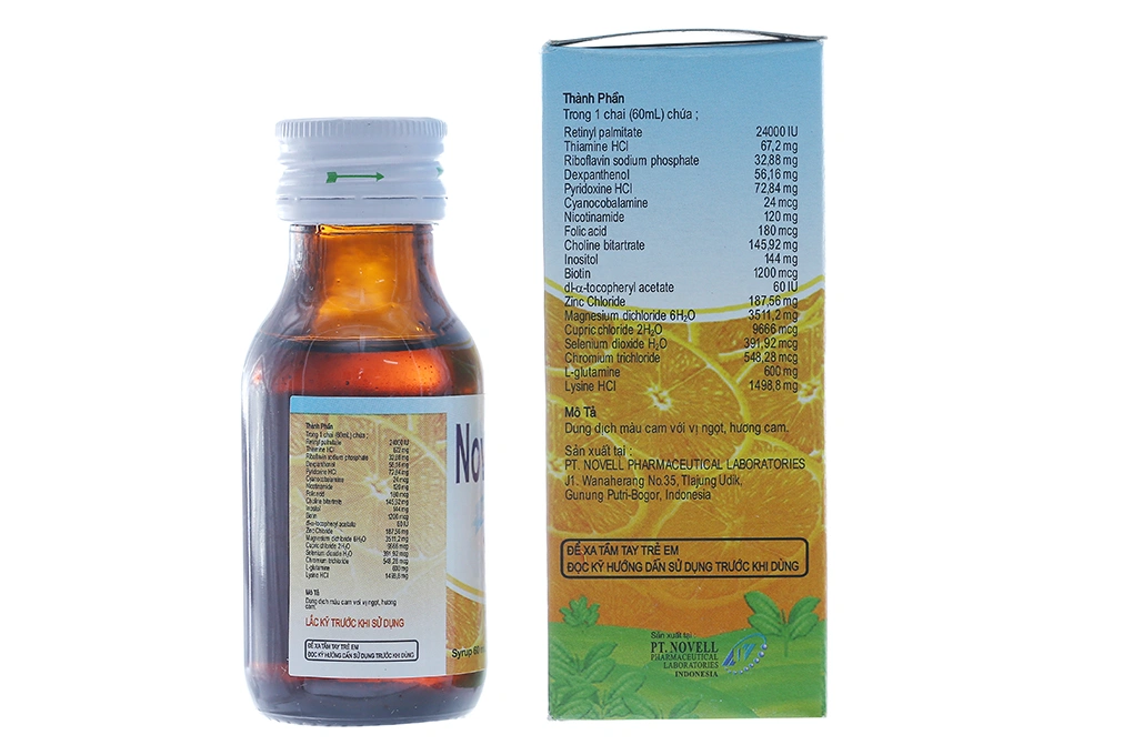 Siro Novellzamel bổ sung vitamin và khoáng chất chai 60ml - 1