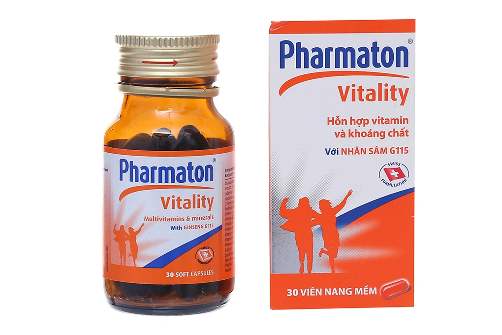 Pharmaton Vitality bổ sung vitamin và khoáng chất chai 30 viên - 
