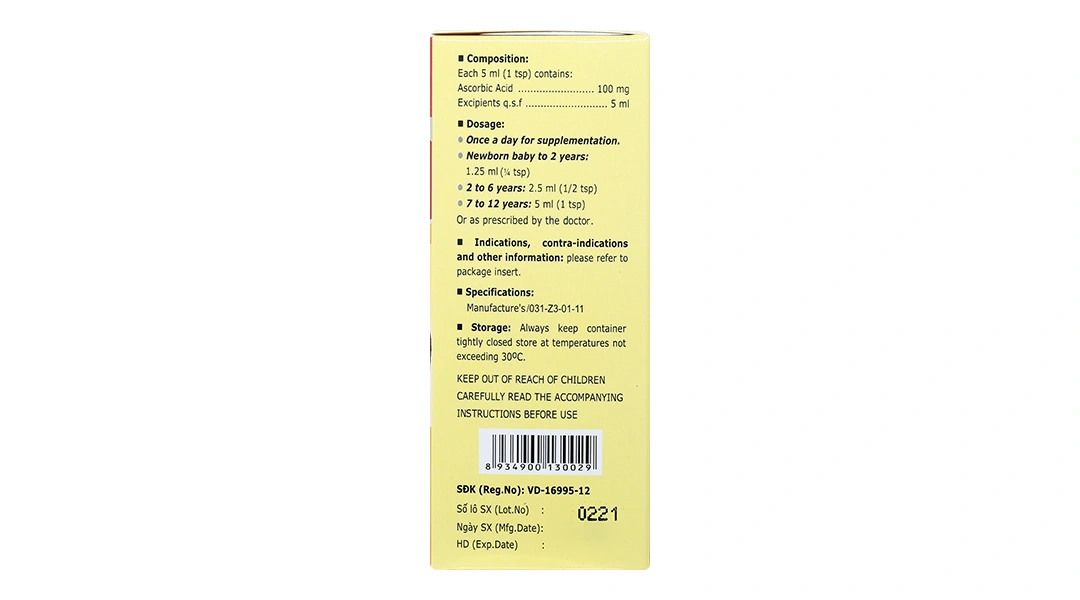 Siro C.C.Life 100mg/5ml phòng và trị thiếu vitamin chai 60ml - 2