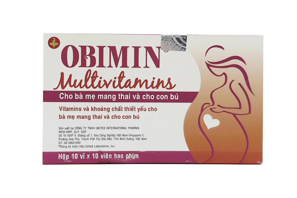 Obimin Multivitamins bổ sung vitamin, khoáng chất cho phụ nữ mang thai (10 vỉ x 10 viên) - 
