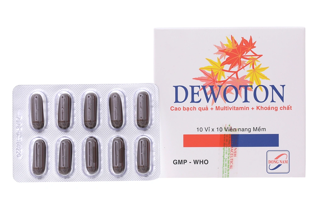 Dewoton bổ sung vitamin và khoáng chất (10 vỉ x 10 viên) - 