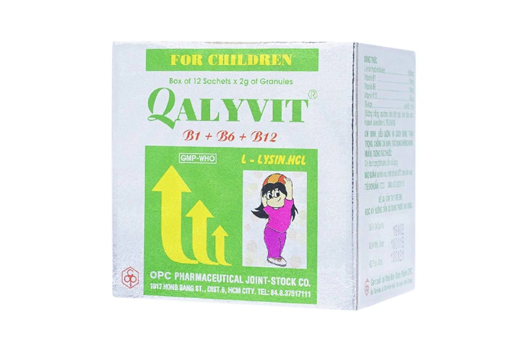 Thuốc cốm Qalyvit bổ sung vitamin nhóm B, giúp ăn ngon (12 gói x 2g) - 