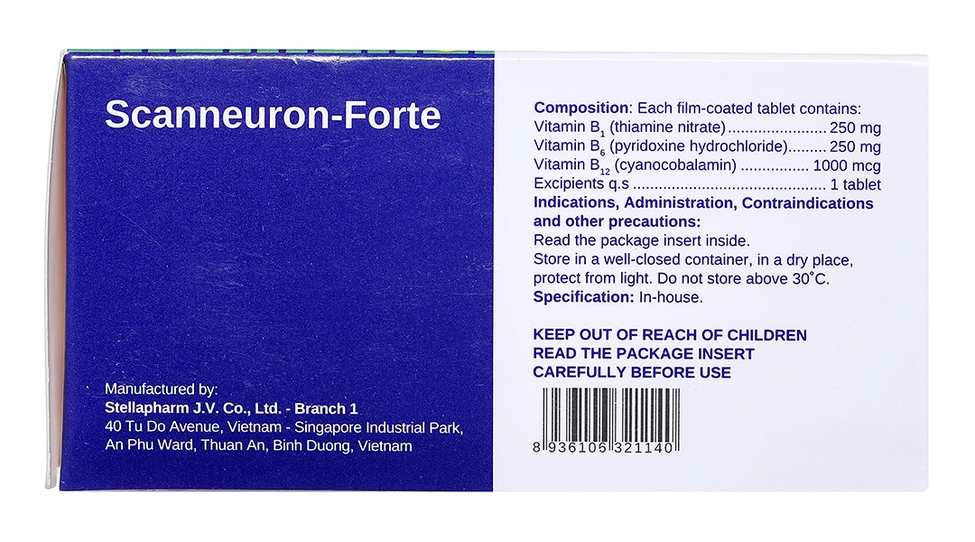 Scanneuron - Forte hỗ trợ trị các rối loạn hệ thần kinh (10 vỉ x 10 viên) - 3