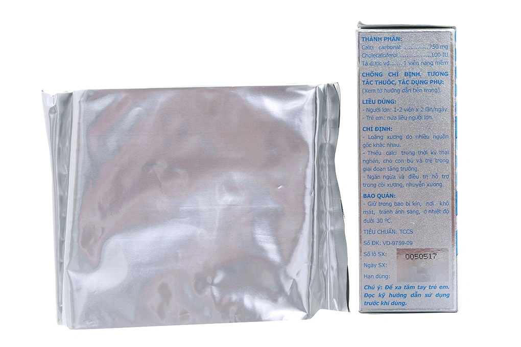 Calsid 1250 trị loãng xương, còi xương (20 vỉ x 5 viên) - 1