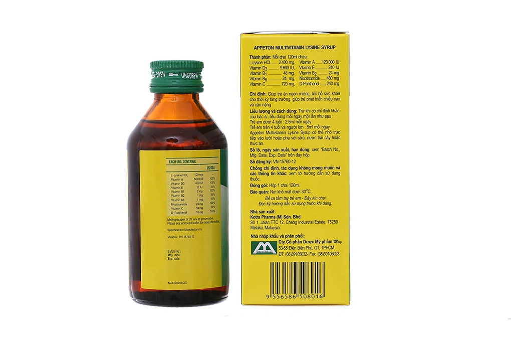 Siro Appeton Multivitamin Lysine ăn ngon, tăng chiều cao chai 120ml - 1