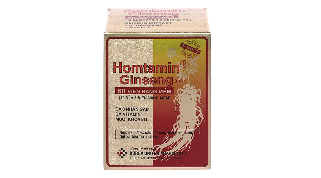 Homtamin Ginseng bổ sung vitamin và khoáng chất, giảm mệt mỏi (12 vỉ x 5 viên) - 2