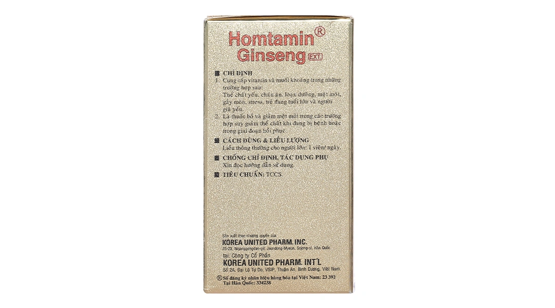 Homtamin Ginseng bổ sung vitamin và khoáng chất, giảm mệt mỏi (12 vỉ x 5 viên) - 4