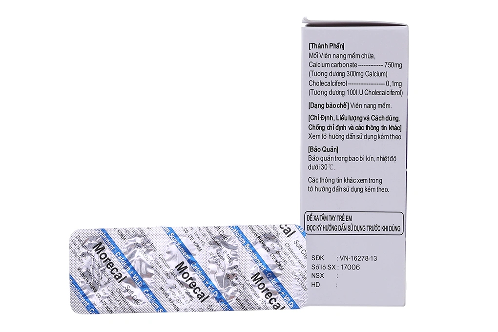 Morecal bổ sung canxi và vitamin D (20 vỉ x 5 viên) - 1