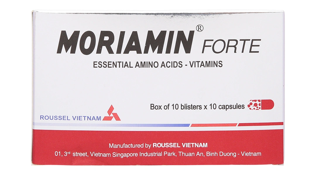 Moriamin Forte bổ sung acid amin và vitamin (10 vỉ x 10 viên) - 1