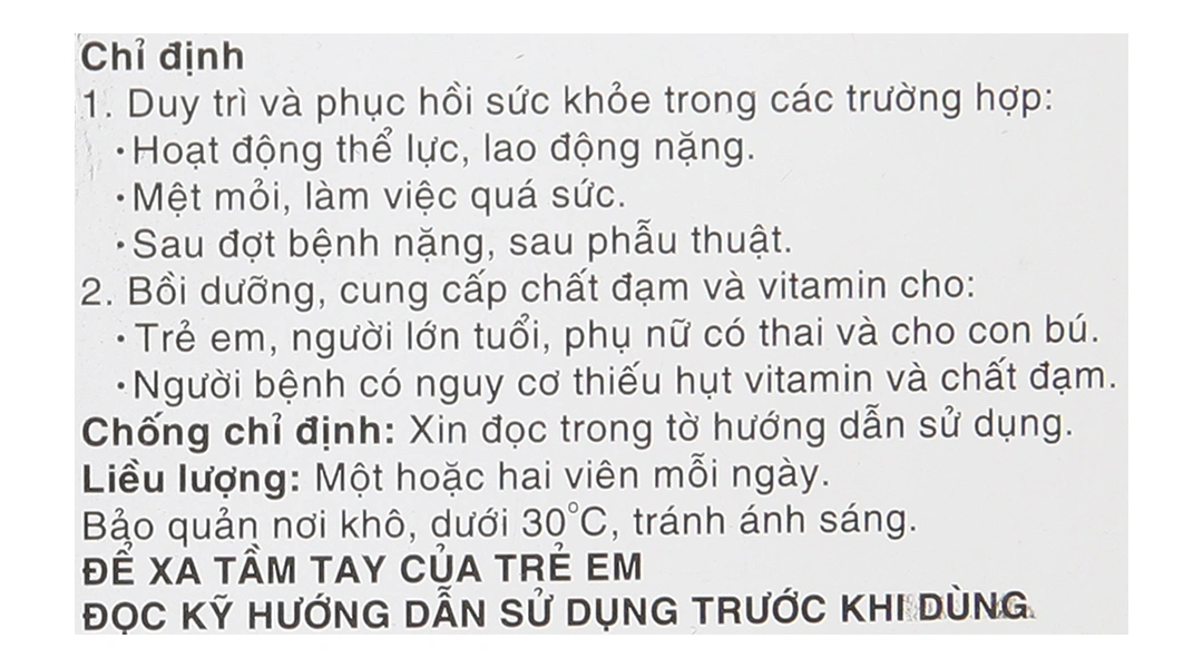 Moriamin Forte bổ sung acid amin và vitamin (10 vỉ x 10 viên) - 4